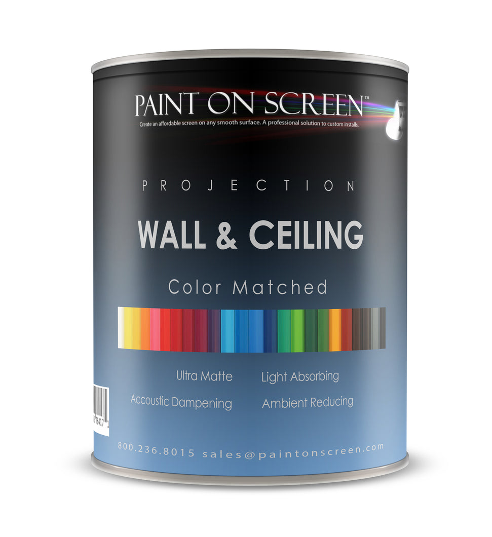 Wall and Ceiling Color Matched Ambient Light Rejecting Acoustic Dampening